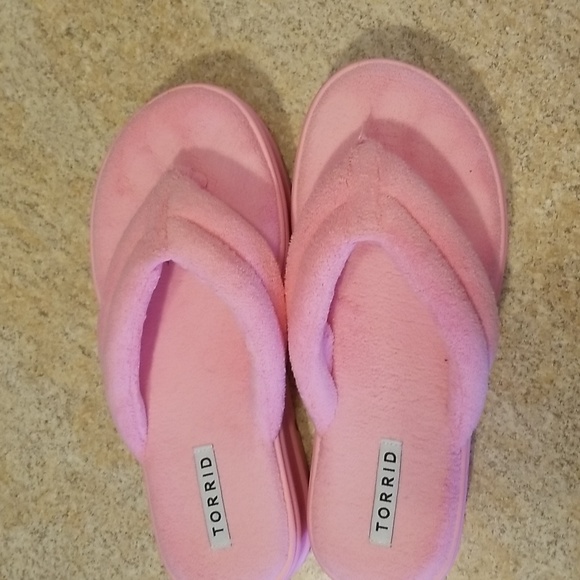 Torrid Terry Platform flip flops sandals Pink 10.5 - Picture 2 of 3